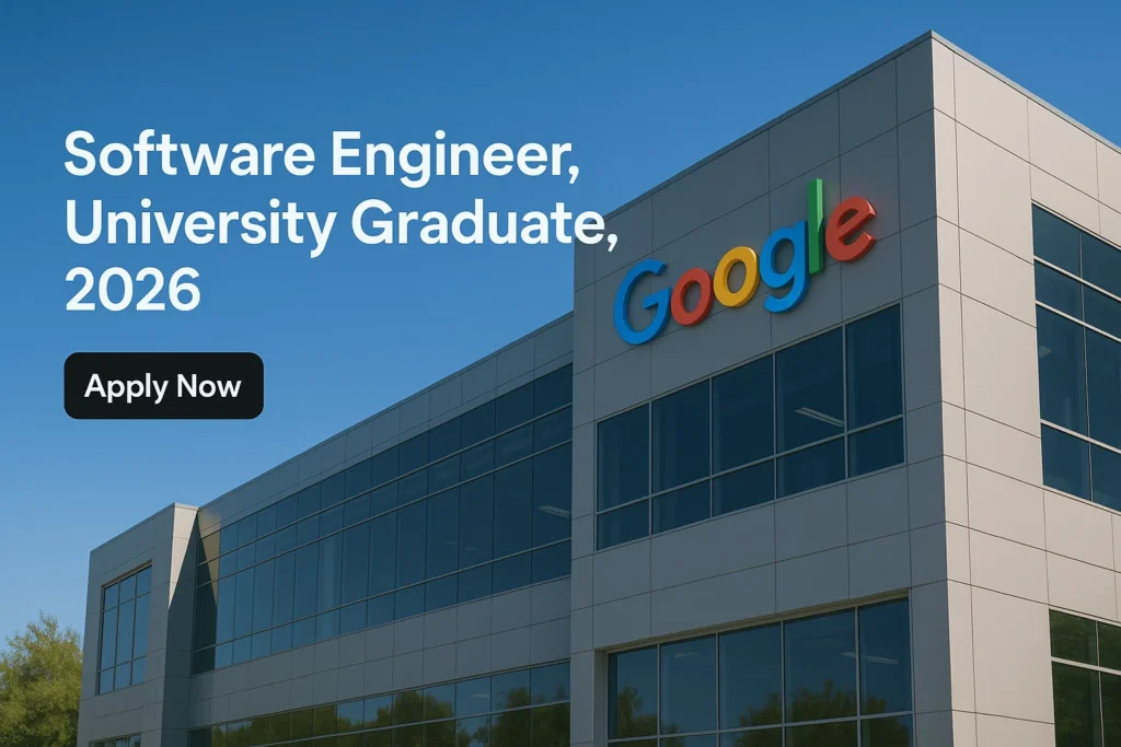 Google: Software Engineer Roles in India.University Graduate (2026)