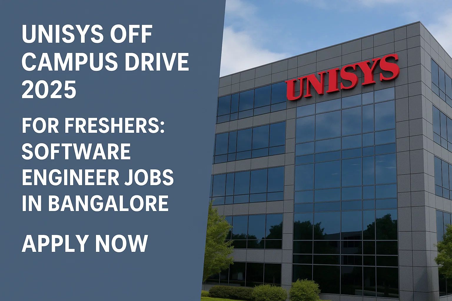 Unisys Off Campus Drive 2025 for Freshers: Software Engineer Jobs in India